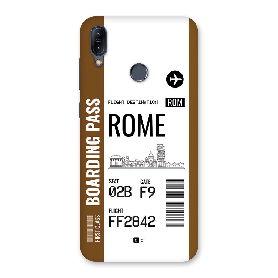 Rome Boarding Pass Back Case for Zenfone Max M2