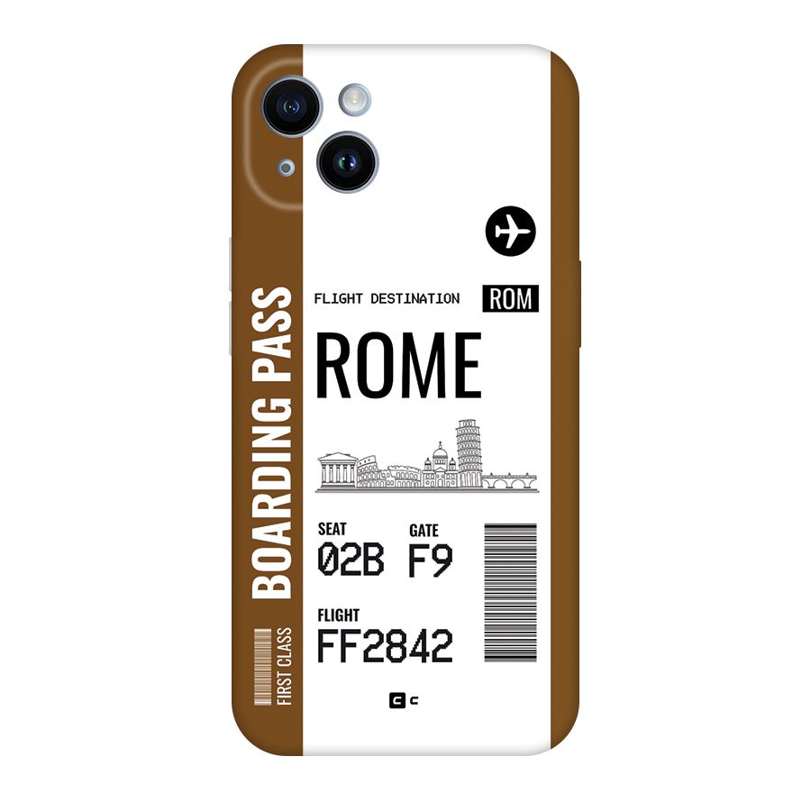 Rome Boarding Pass Back Case for iPhone 14