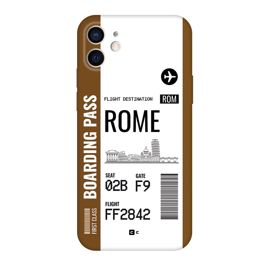 Rome Boarding Pass Back Case for iPhone 12