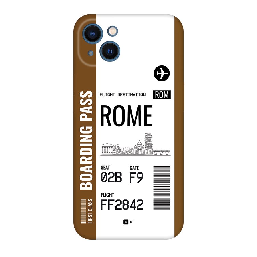 Rome Boarding Pass Back Case for iPhone 13