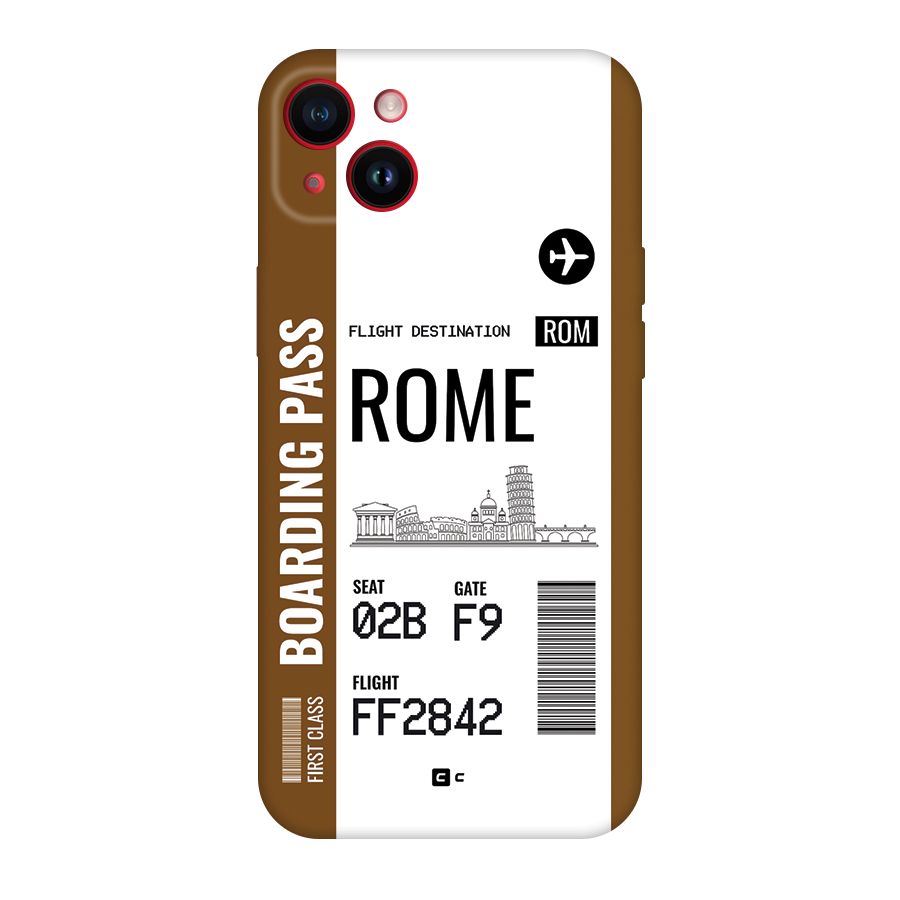 Rome Boarding Pass Back Case for iPhone 14 Plus