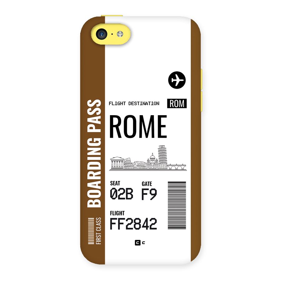 Rome Boarding Pass Back Case for iPhone 5C