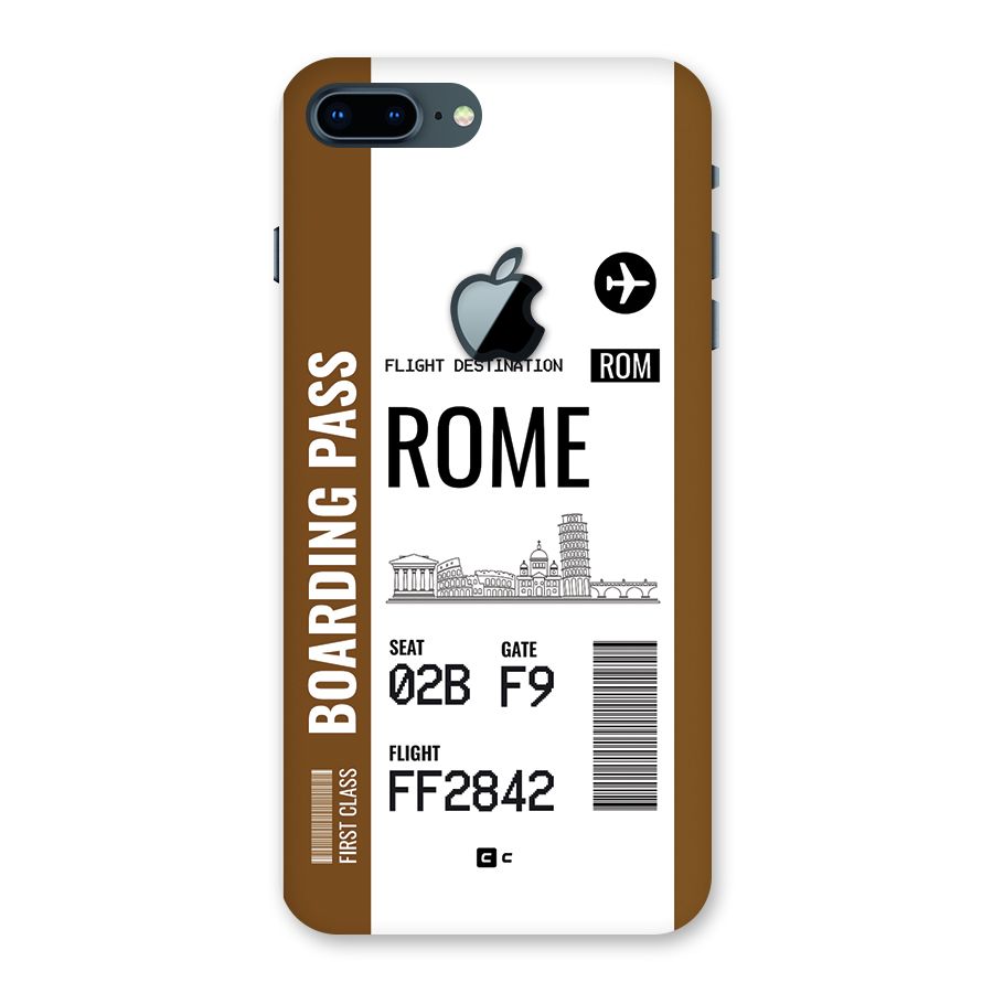 Rome Boarding Pass Back Case for iPhone 7 Plus Apple Cut