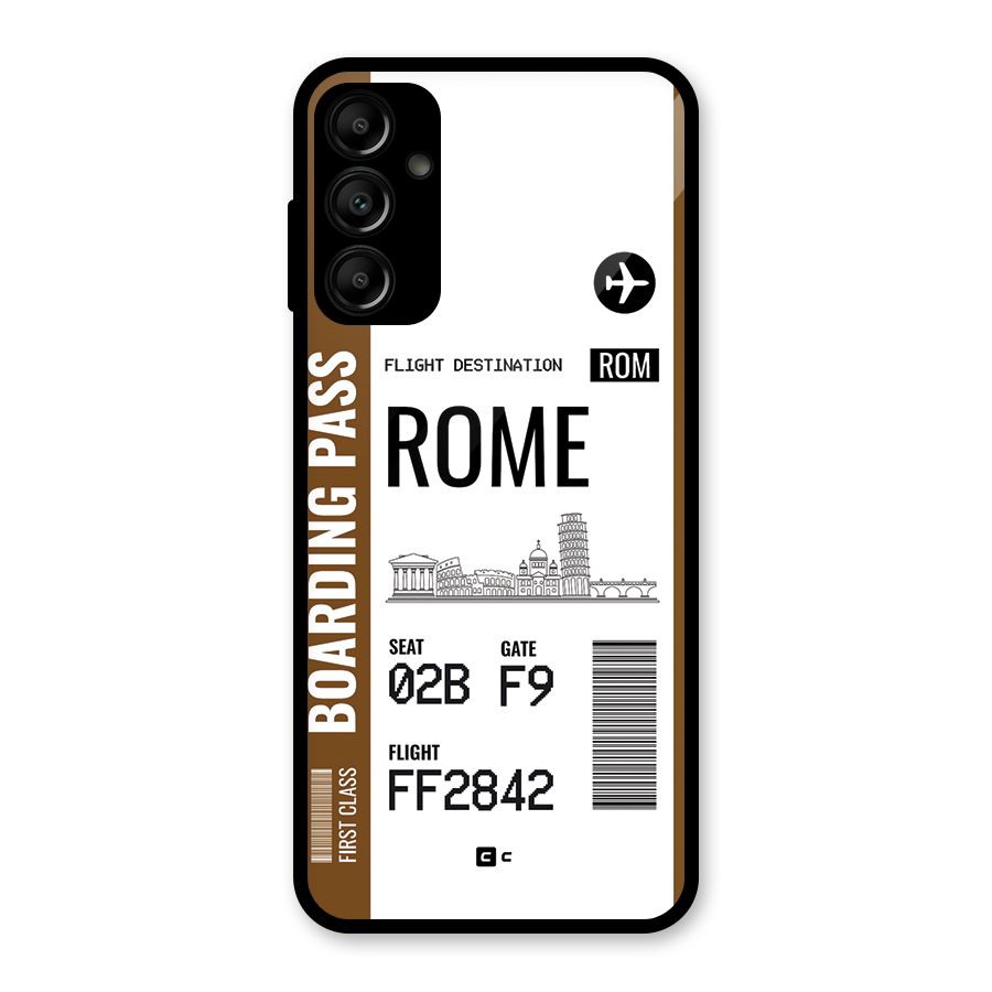Rome Boarding Pass Glass Back Case for Galaxy A14 5G