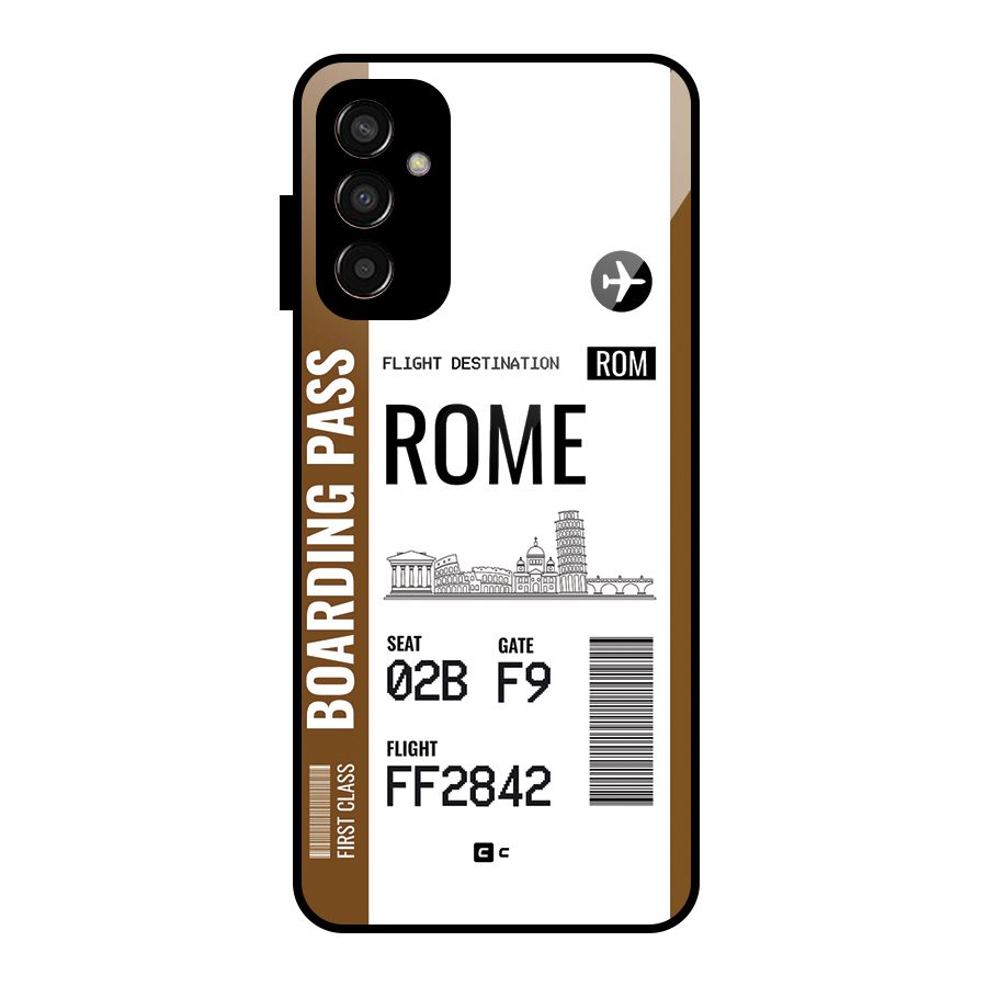 Rome Boarding Pass Glass Back Case for Galaxy F13