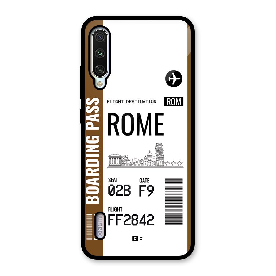 Rome Boarding Pass Glass Back Case for Mi A3