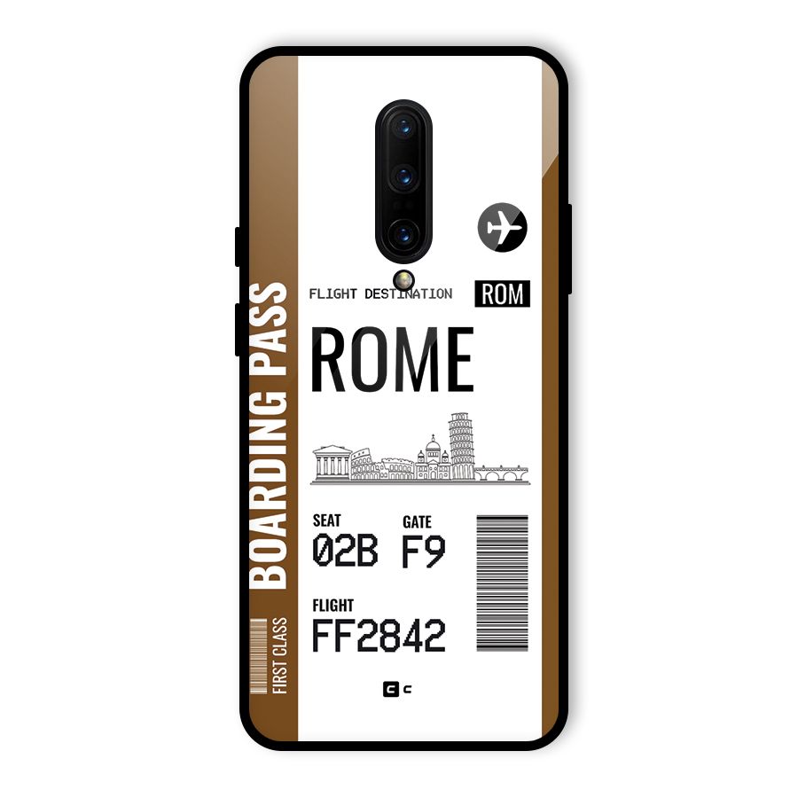 Rome Boarding Pass Glass Back Case for OnePlus 7 Pro