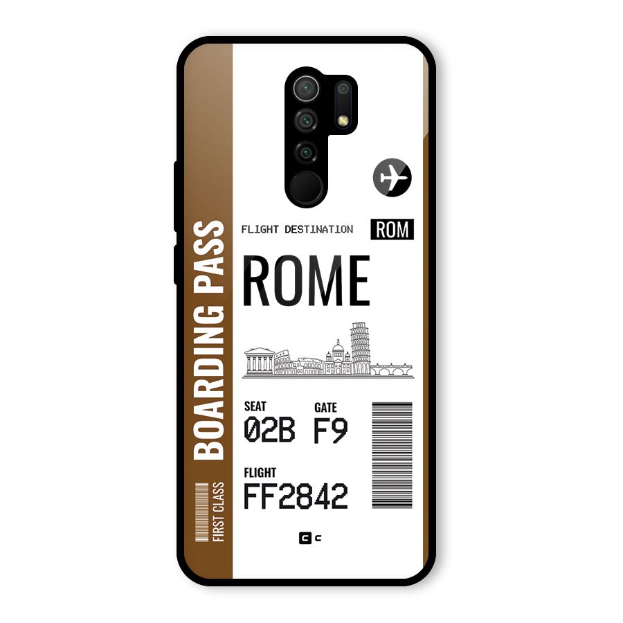 Rome Boarding Pass Glass Back Case for Poco M2