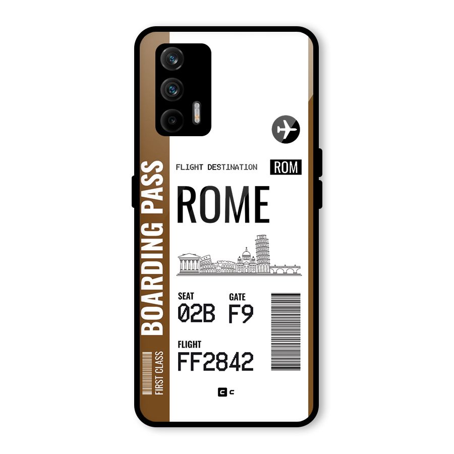 Rome Boarding Pass Glass Back Case for Realme GT 5G