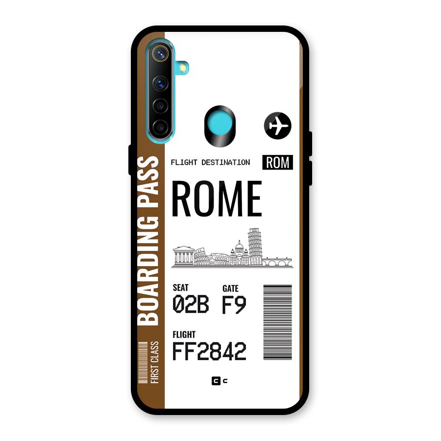 Rome Boarding Pass Glass Back Case for Realme Narzo 10