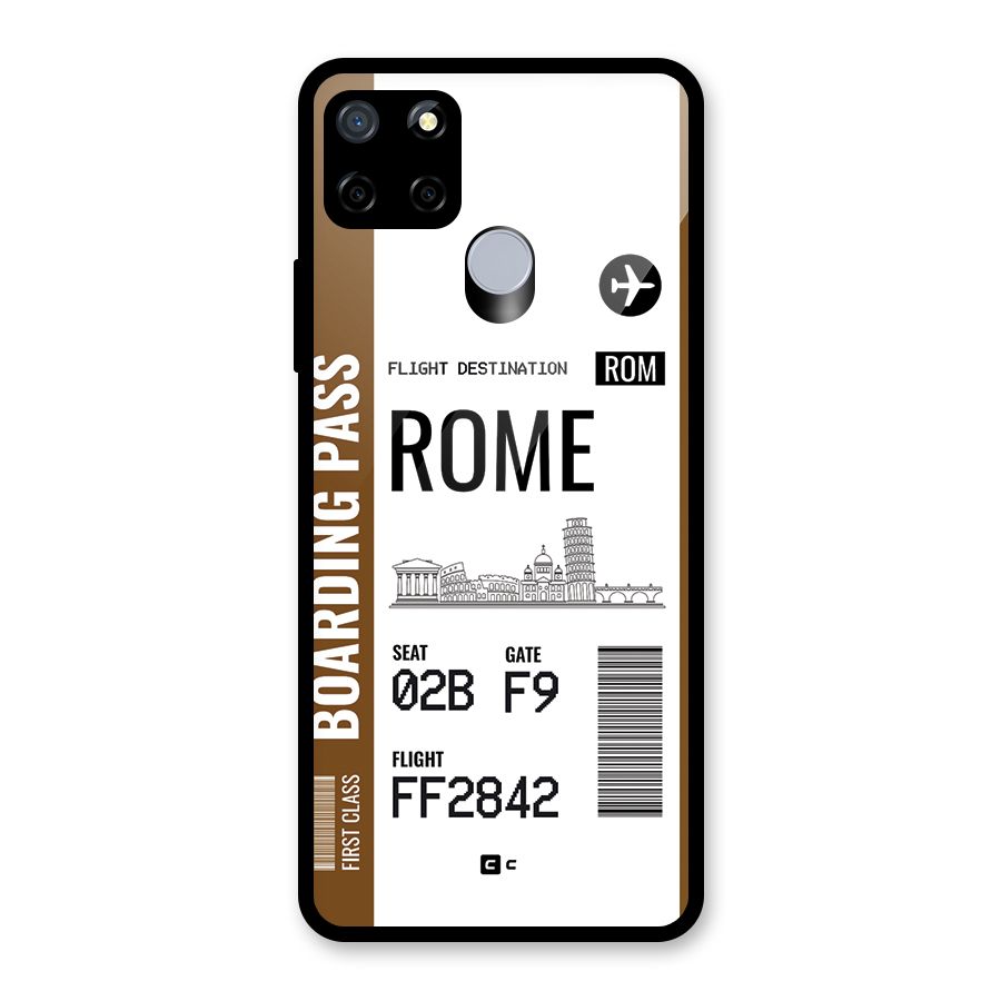 Rome Boarding Pass Glass Back Case for Realme Narzo 20