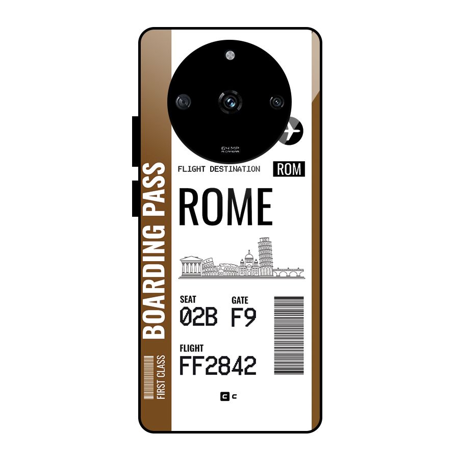 Rome Boarding Pass Glass Back Case for Realme Narzo 60 5G