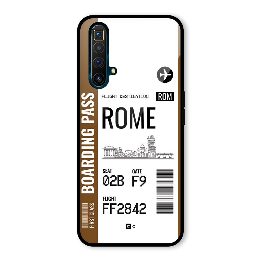Rome Boarding Pass Glass Back Case for Realme X3