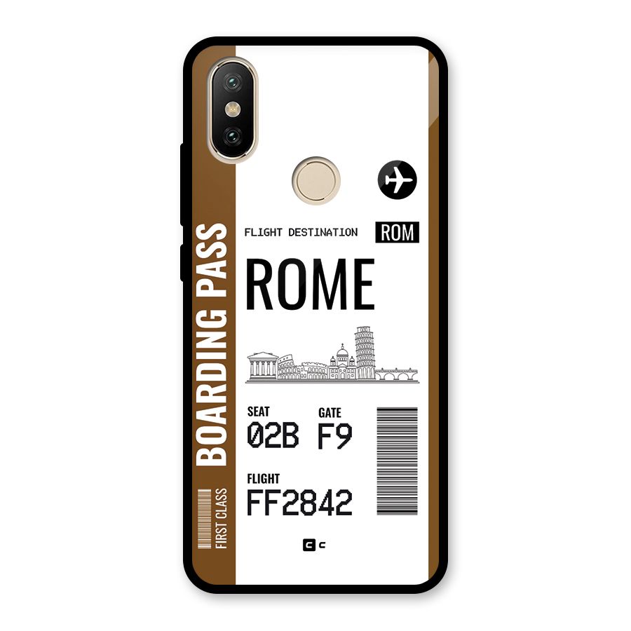 Rome Boarding Pass Glass Back Case for Redmi A1