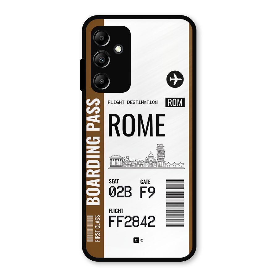 Rome Boarding Pass Metal Back Case for Galaxy A14 5G