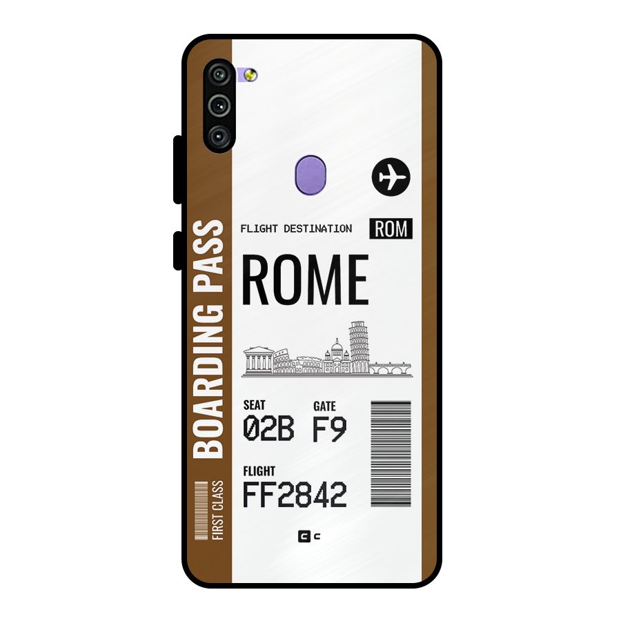 Rome Boarding Pass Metal Back Case for Galaxy M11