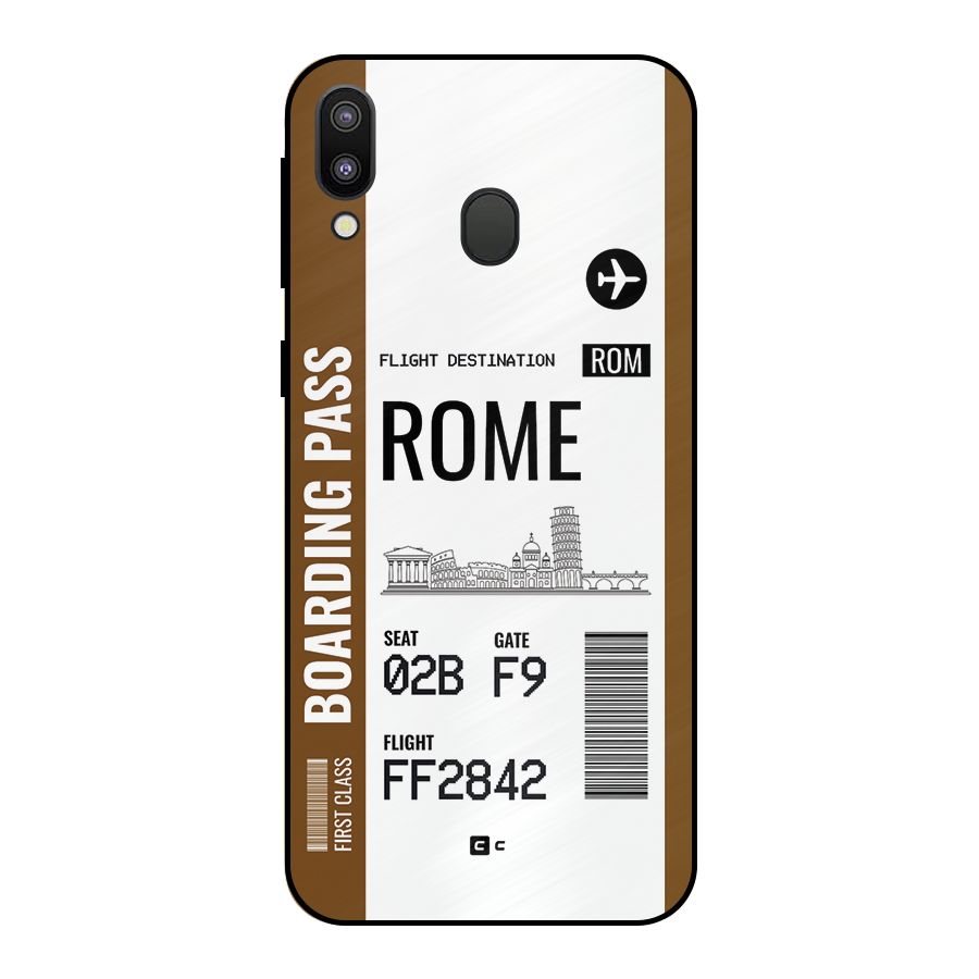 Rome Boarding Pass Metal Back Case for Galaxy M20