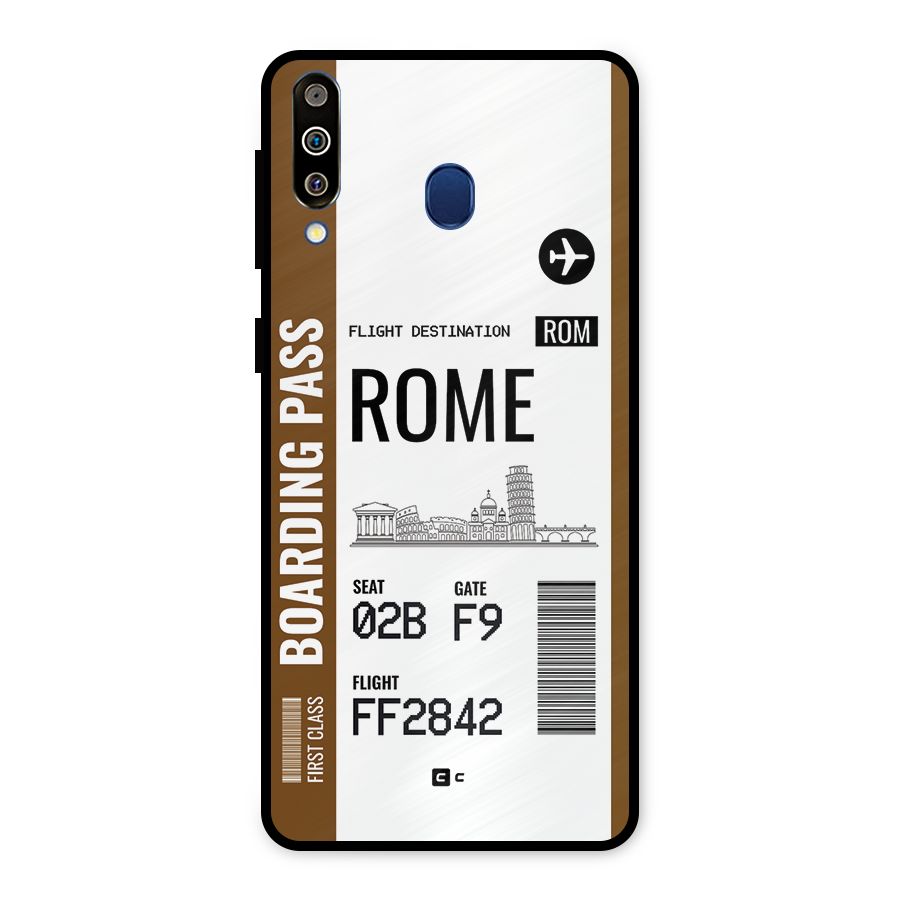 Rome Boarding Pass Metal Back Case for Galaxy M30