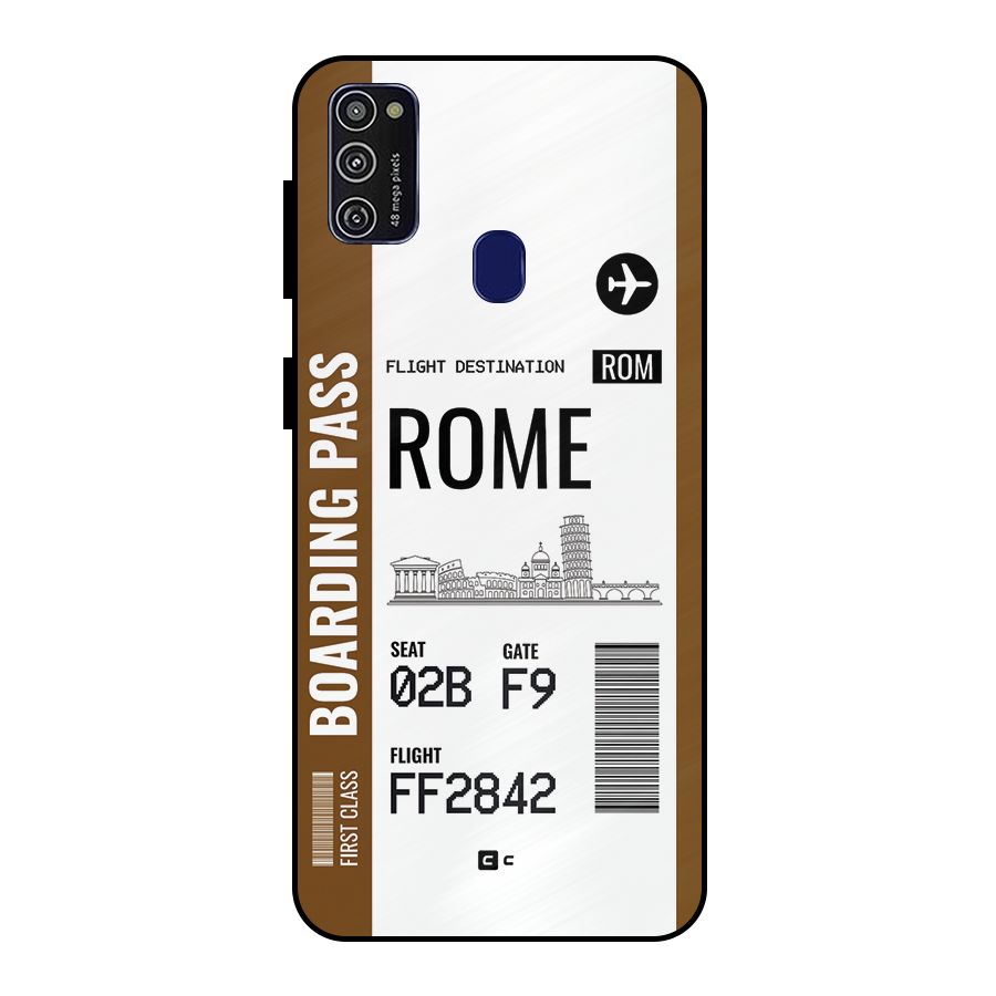 Rome Boarding Pass Metal Back Case for Galaxy M30s