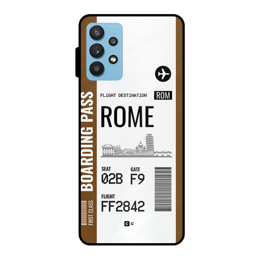 Rome Boarding Pass Metal Back Case for Galaxy M32 5G