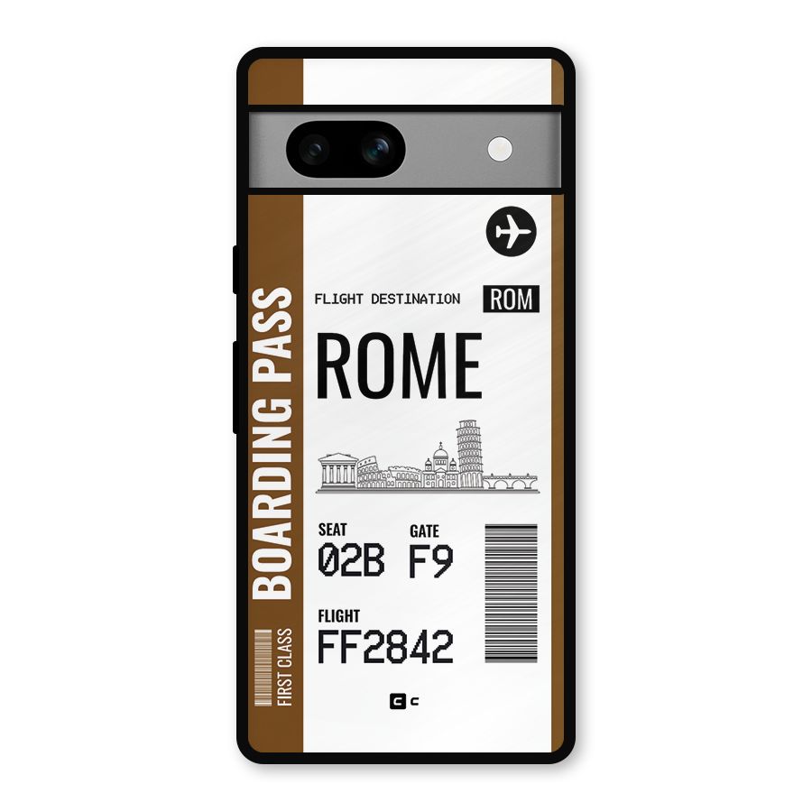 Rome Boarding Pass Metal Back Case for Google Pixel 7a