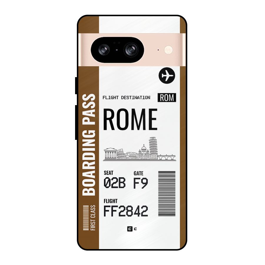 Rome Boarding Pass Metal Back Case for Google Pixel 8