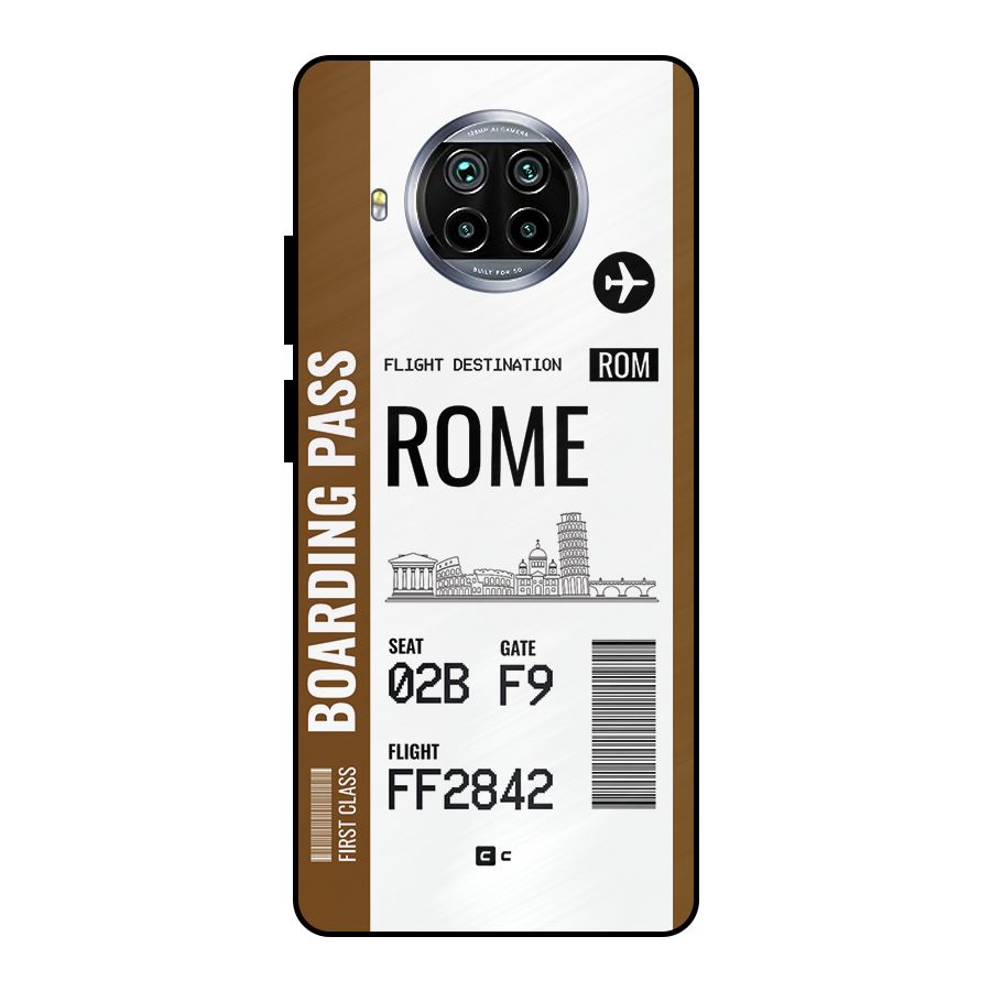 Rome Boarding Pass Metal Back Case for Mi 10i
