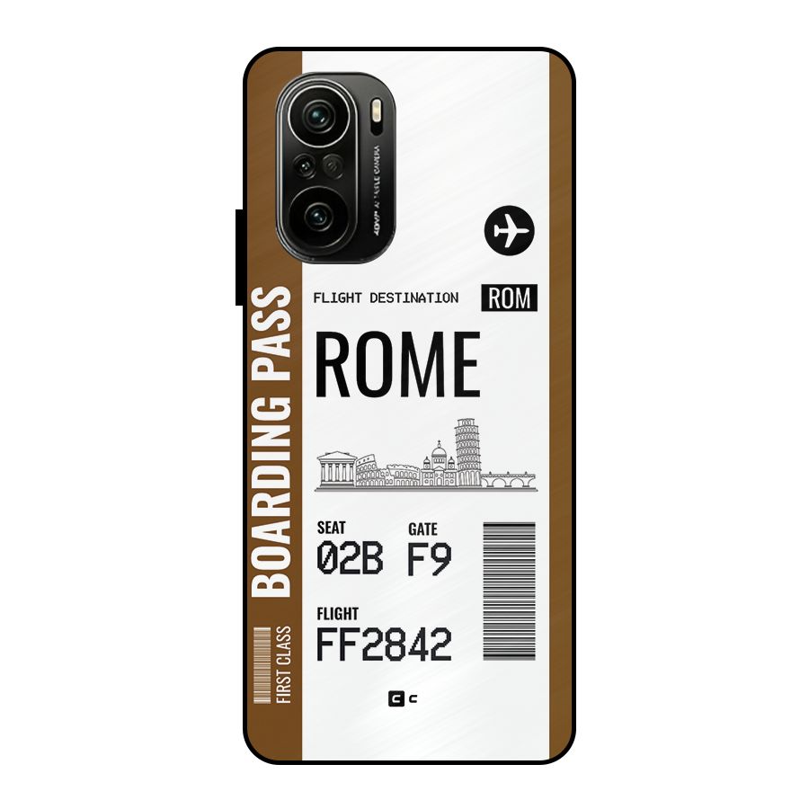 Rome Boarding Pass Metal Back Case for Mi 11X Pro