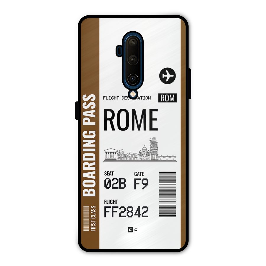 Rome Boarding Pass Metal Back Case for OnePlus 7T Pro