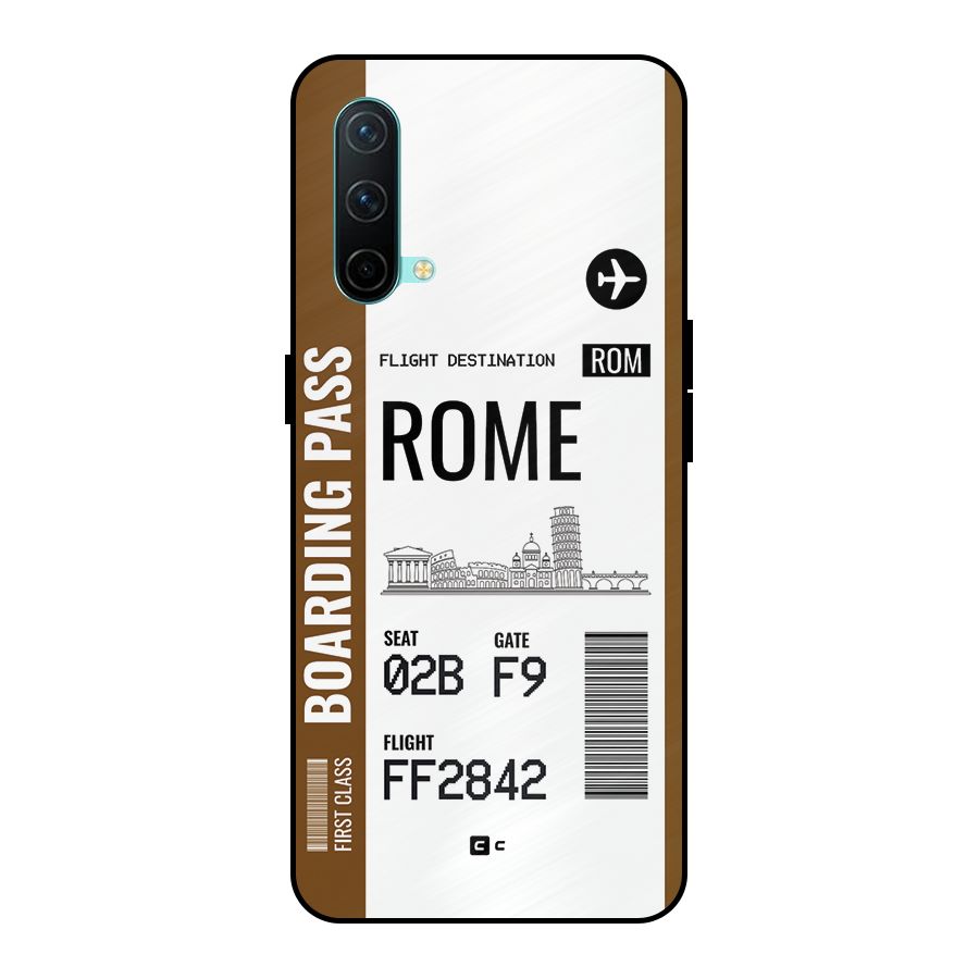 Rome Boarding Pass Metal Back Case for OnePlus Nord CE 5G