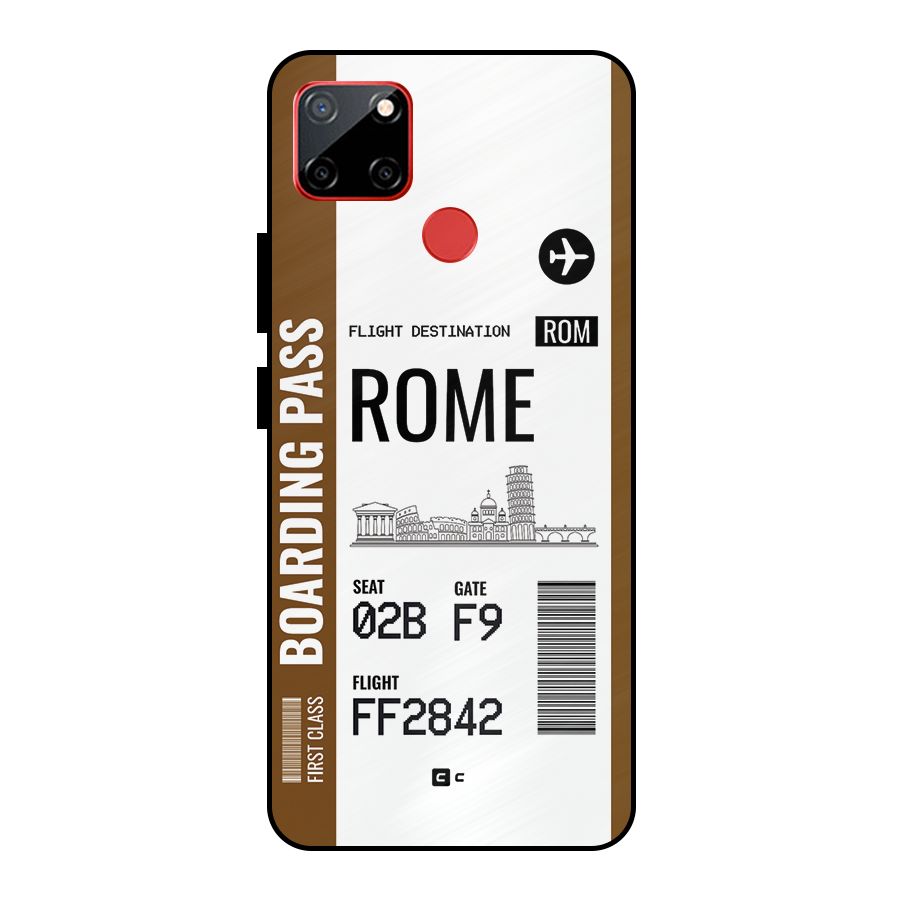 Rome Boarding Pass Metal Back Case for Realme C12