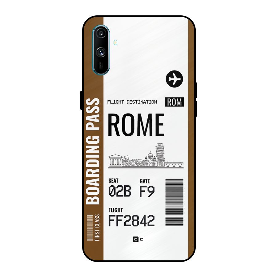 Rome Boarding Pass Metal Back Case for Realme C3