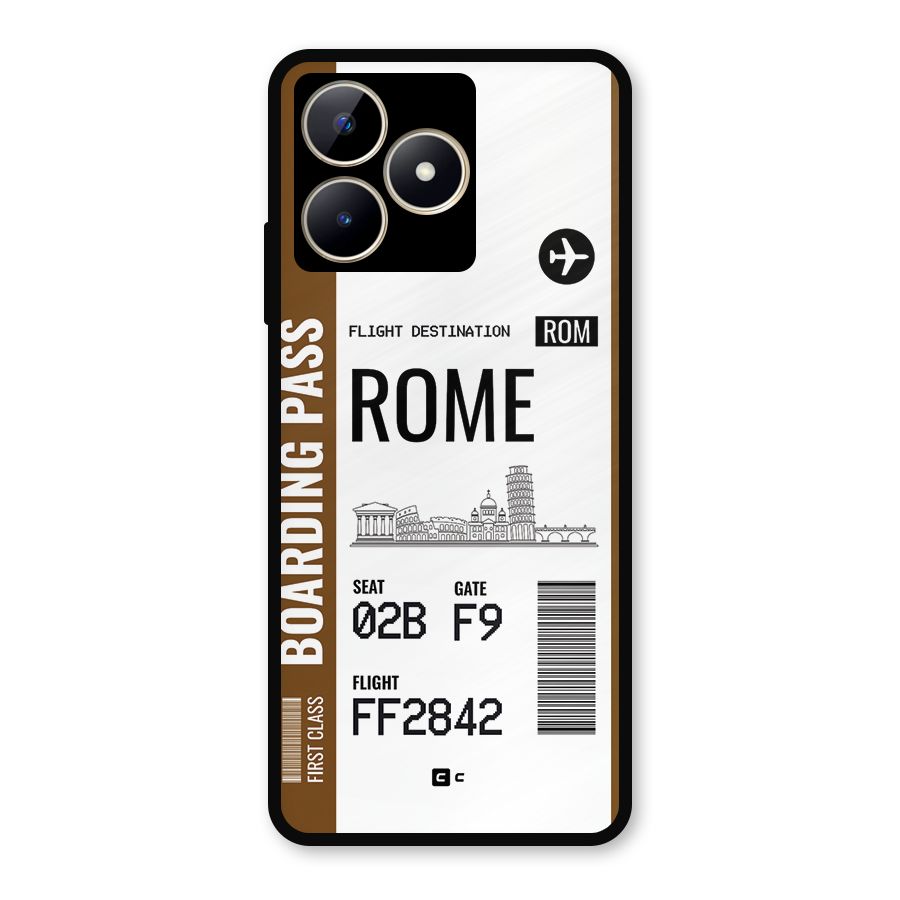 Rome Boarding Pass Metal Back Case for Realme C53