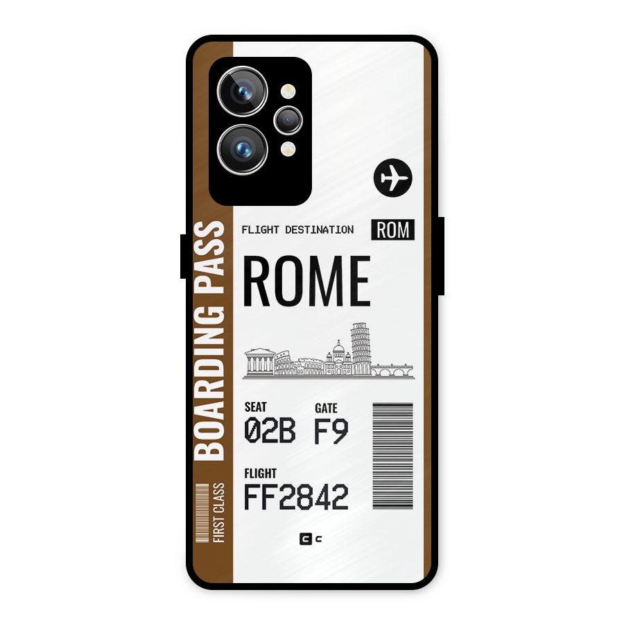 Rome Boarding Pass Metal Back Case for Realme GT2 Pro