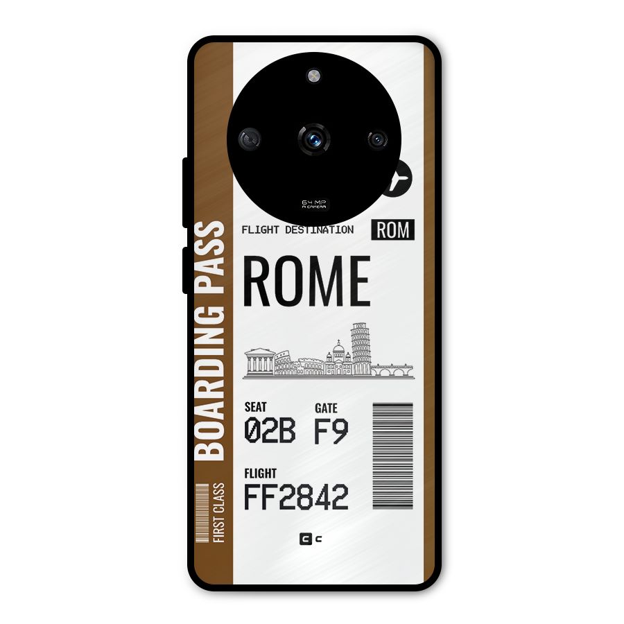 Rome Boarding Pass Metal Back Case for Realme Narzo 60 5G