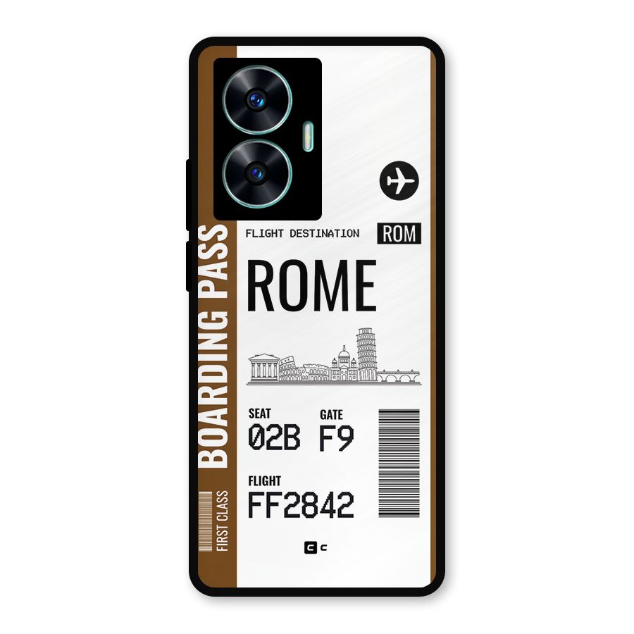 Rome Boarding Pass Metal Back Case for Realme Narzo N55