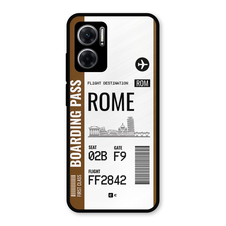 Rome Boarding Pass Metal Back Case for Redmi 11 Prime 5G