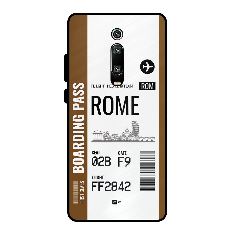 Rome Boarding Pass Metal Back Case for Redmi K20