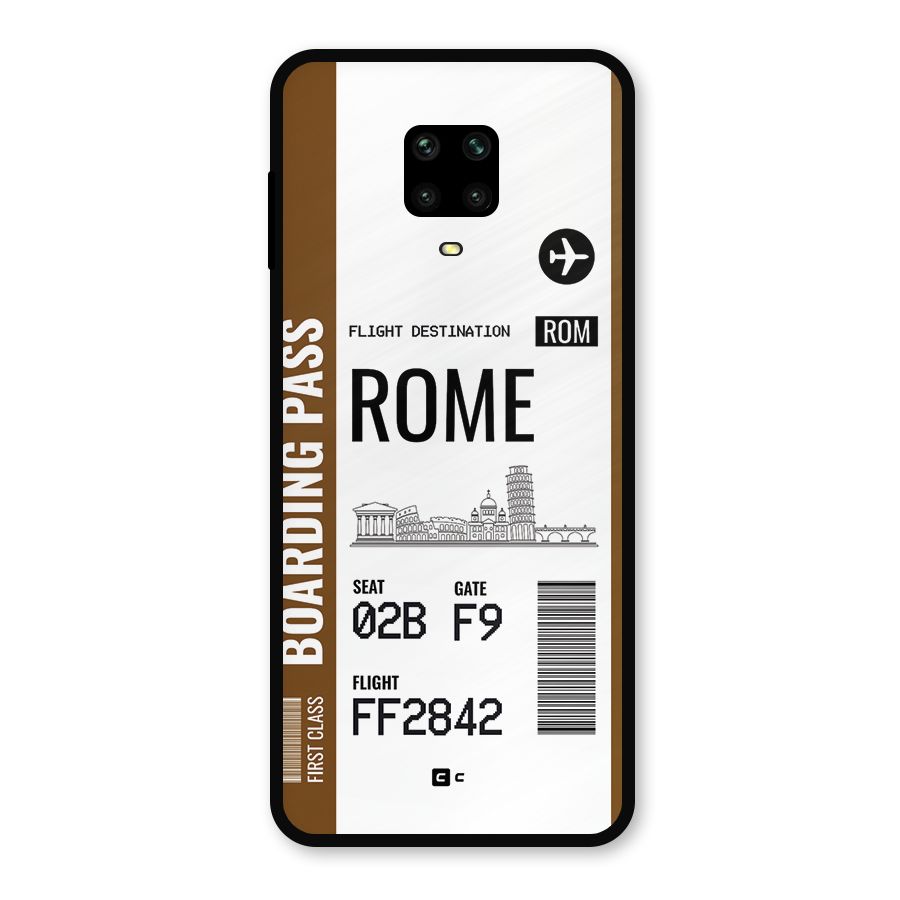 Rome Boarding Pass Metal Back Case for Redmi Note 10 Lite