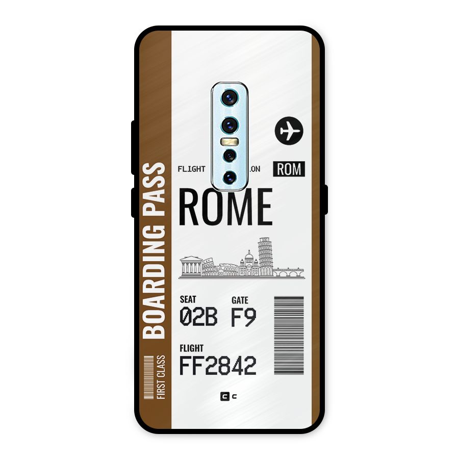 Rome Boarding Pass Metal Back Case for Vivo V17 Pro