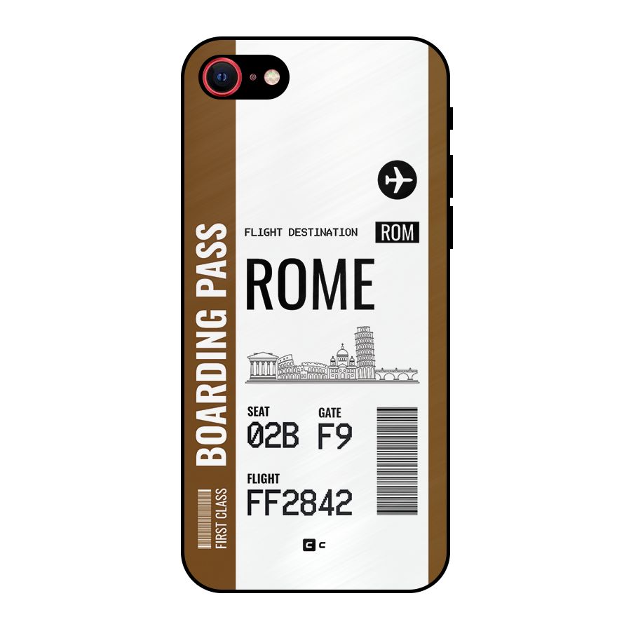 Rome Boarding Pass Metal Back Case for iPhone SE 2022