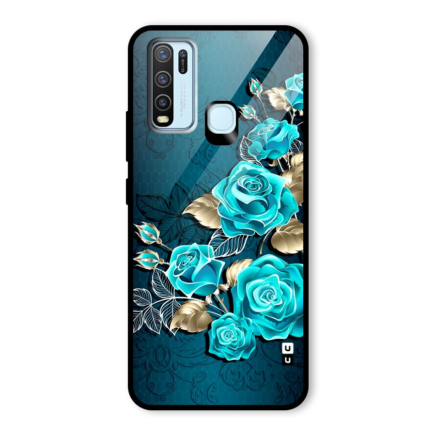Rose Sheet Glass Back Case for Vivo Y30
