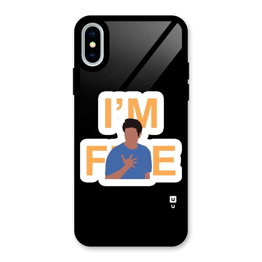 Ross is Fine Glass Back Case for iPhone XS