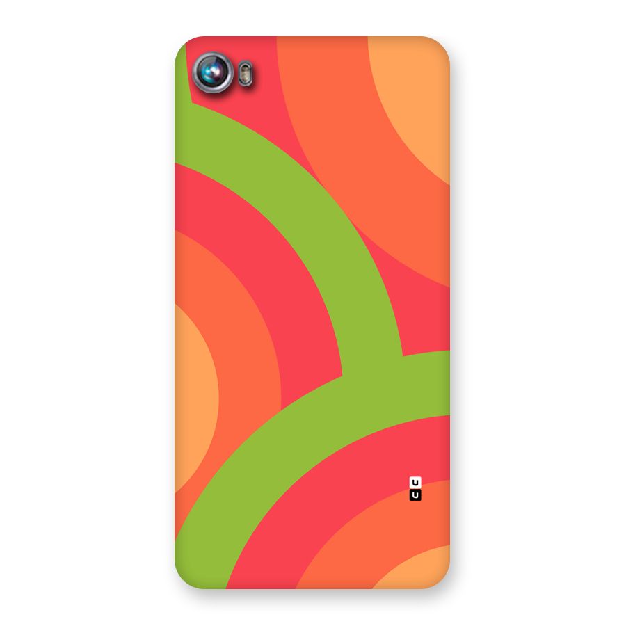 Rounded Shapes Back Case for Canvas Fire 4 (A107)