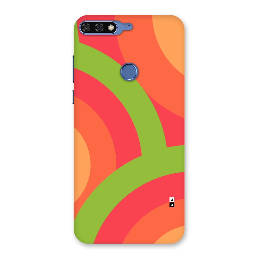 Rounded Shapes Back Case for Honor 7C