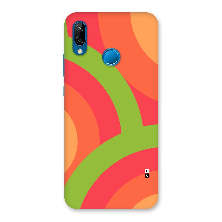 Rounded Shapes Back Case for Huawei P20 Lite