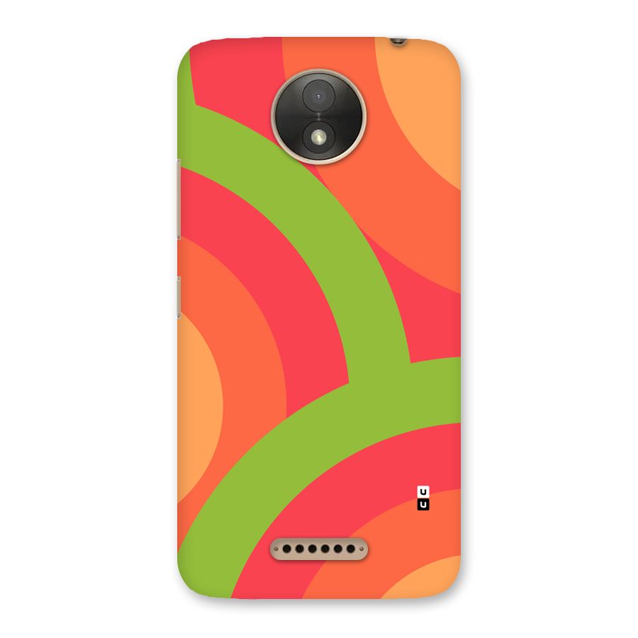 Rounded Shapes Back Case for Moto C Plus