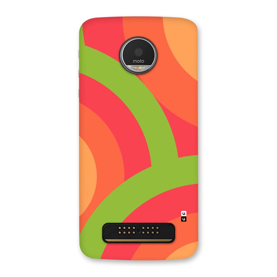 Rounded Shapes Back Case for Moto Z Play
