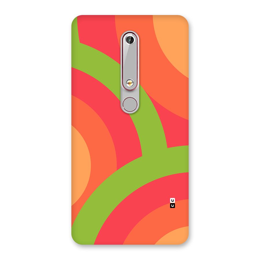Rounded Shapes Back Case for Nokia 6.1