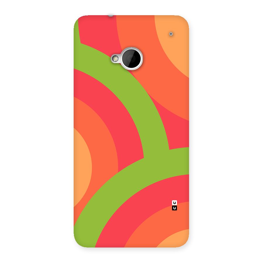 Rounded Shapes Back Case for One M7 (Single Sim)